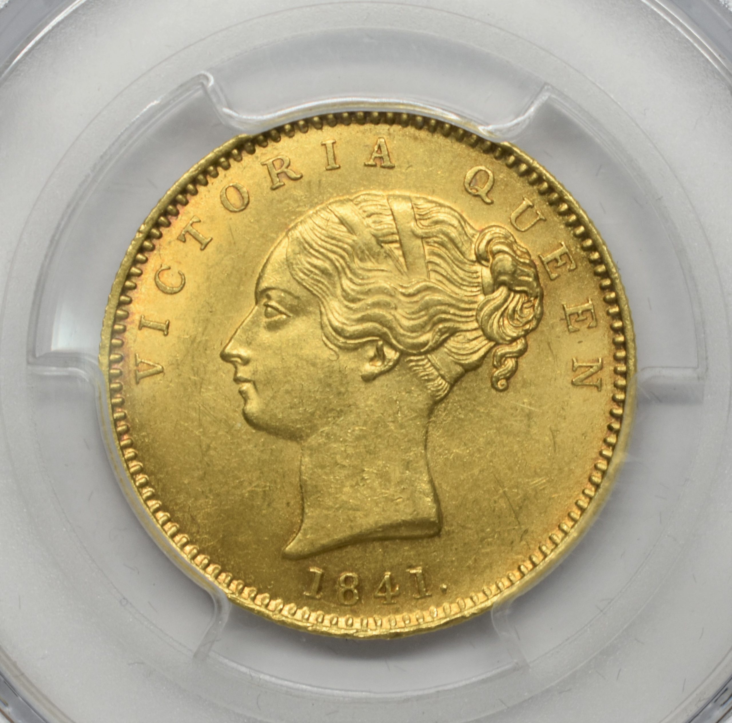 Sold】1841年 ヴィクトリア モハール金貨 Young Head MS62 PCGS